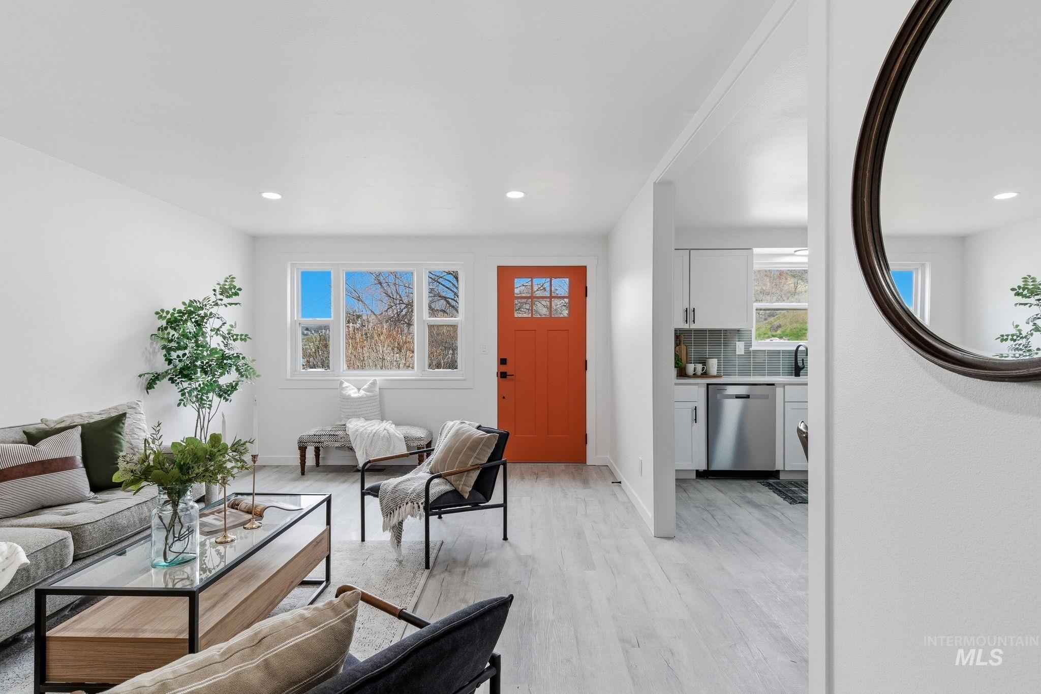 6123 South Brian Way Boise, ID 83716 - Photo 6 of 50 Living area featuring recessed lighting and light wood finished floors