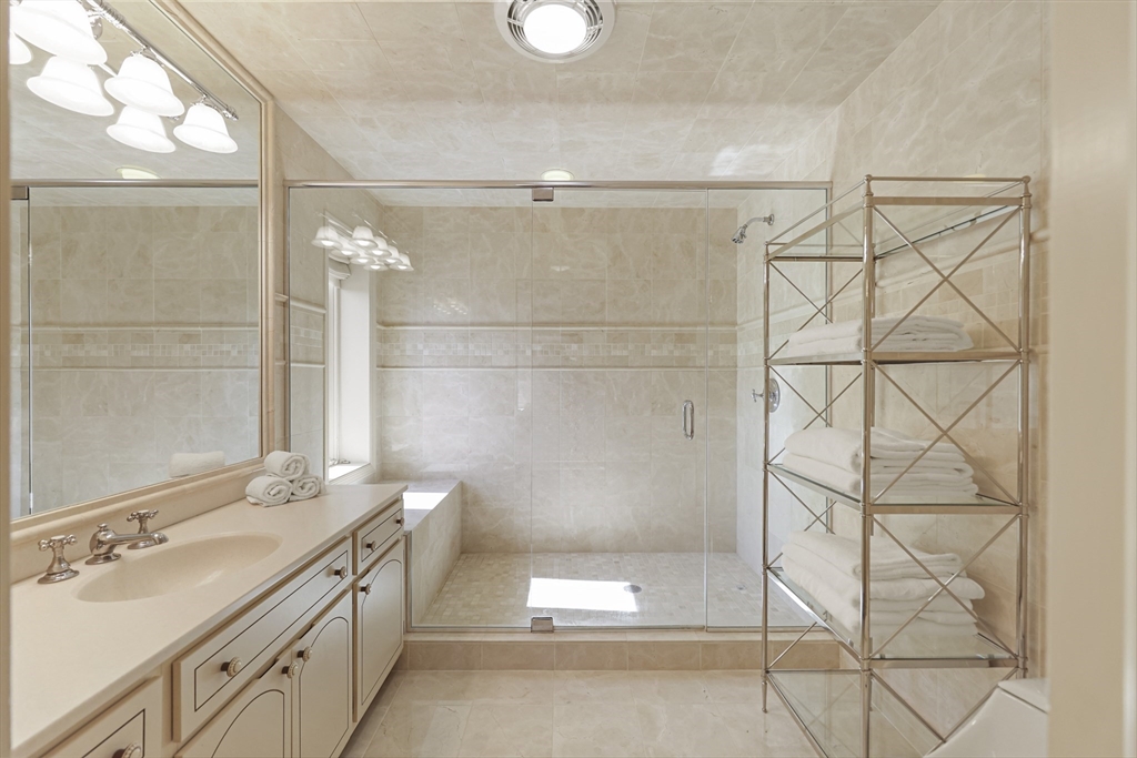 60 Old Cheshire Road Lanesborough, MA 01237 - Photo 34 of 42 a bathroom with a double vanity sink and a mirror