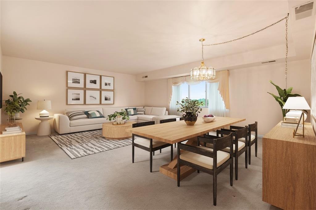1500 Cochran Road, Unit 908 Pittsburgh, PA 15243 - Photo 7 of 27 It feels good walking into this unit. Open living and dining room space is bright and spacious.