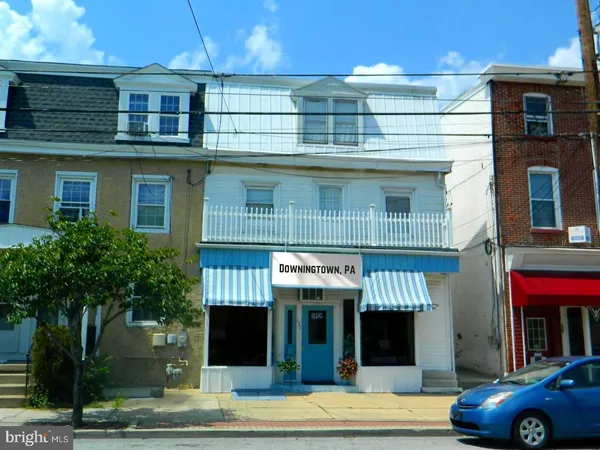 a front view of a building with entryway