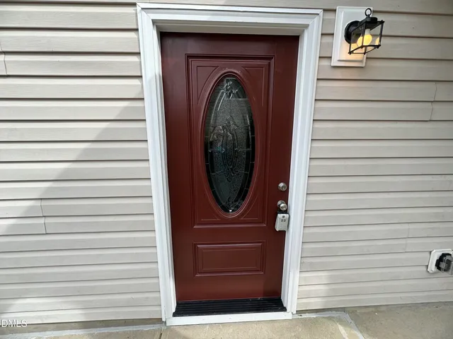 a view of a entryway door of the house