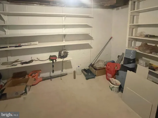 a view of storage and utility room