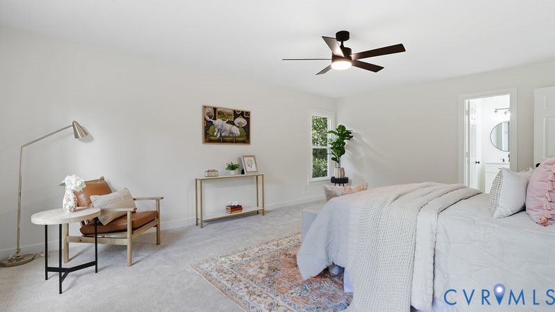 12601 Eagle Ridge Road Henrico, VA 23233 - Photo 25 of 50 Carpeted bedroom featuring ceiling fan and ensuite