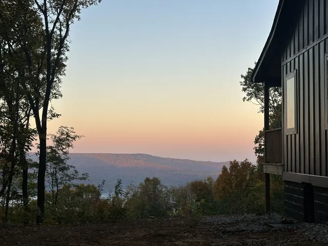 a view of a city from a balcony