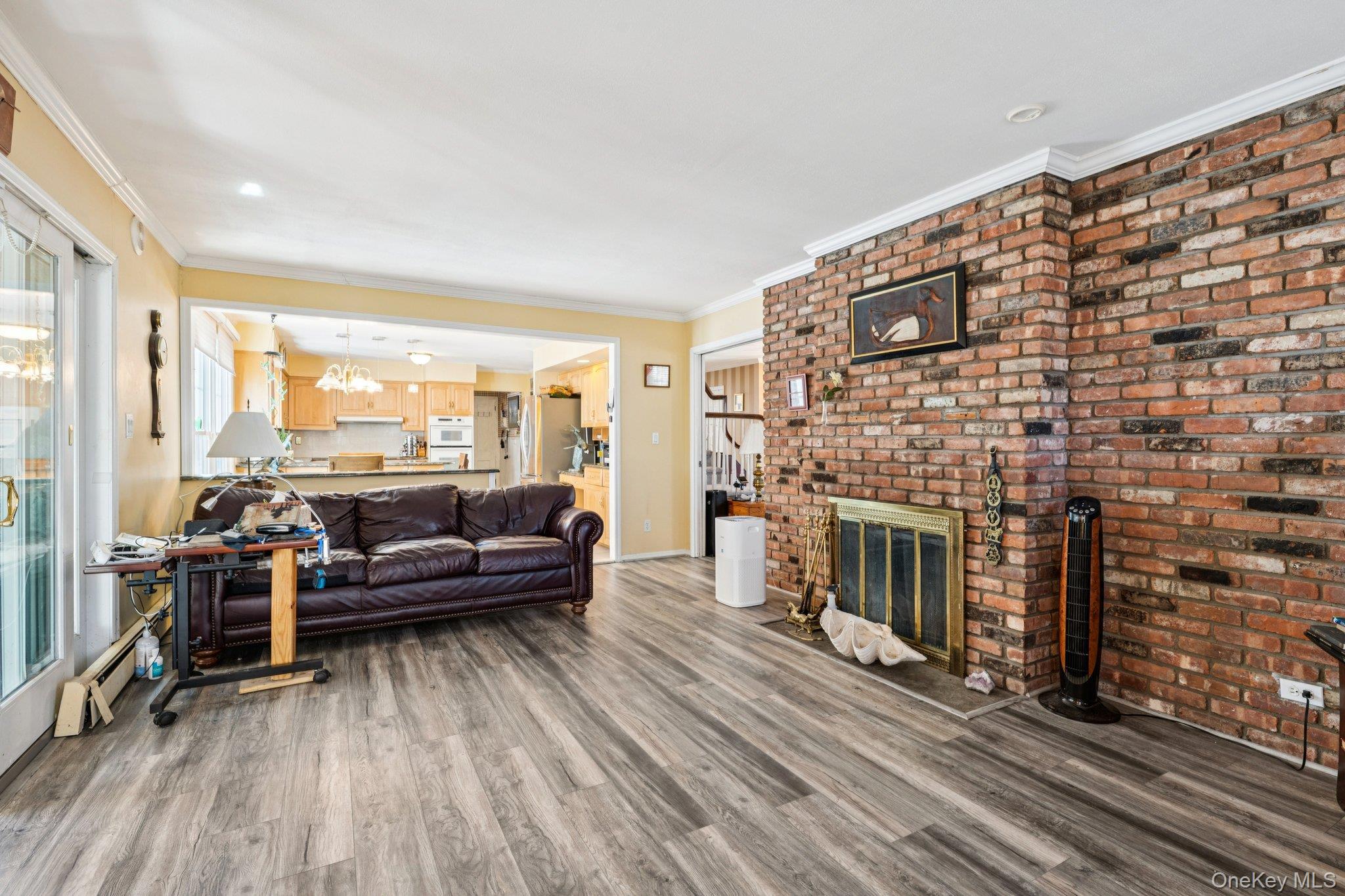 2 3 Pond Road Smithtown, NY 11787 - Photo 7 of 40 Den with Brick Fireplace