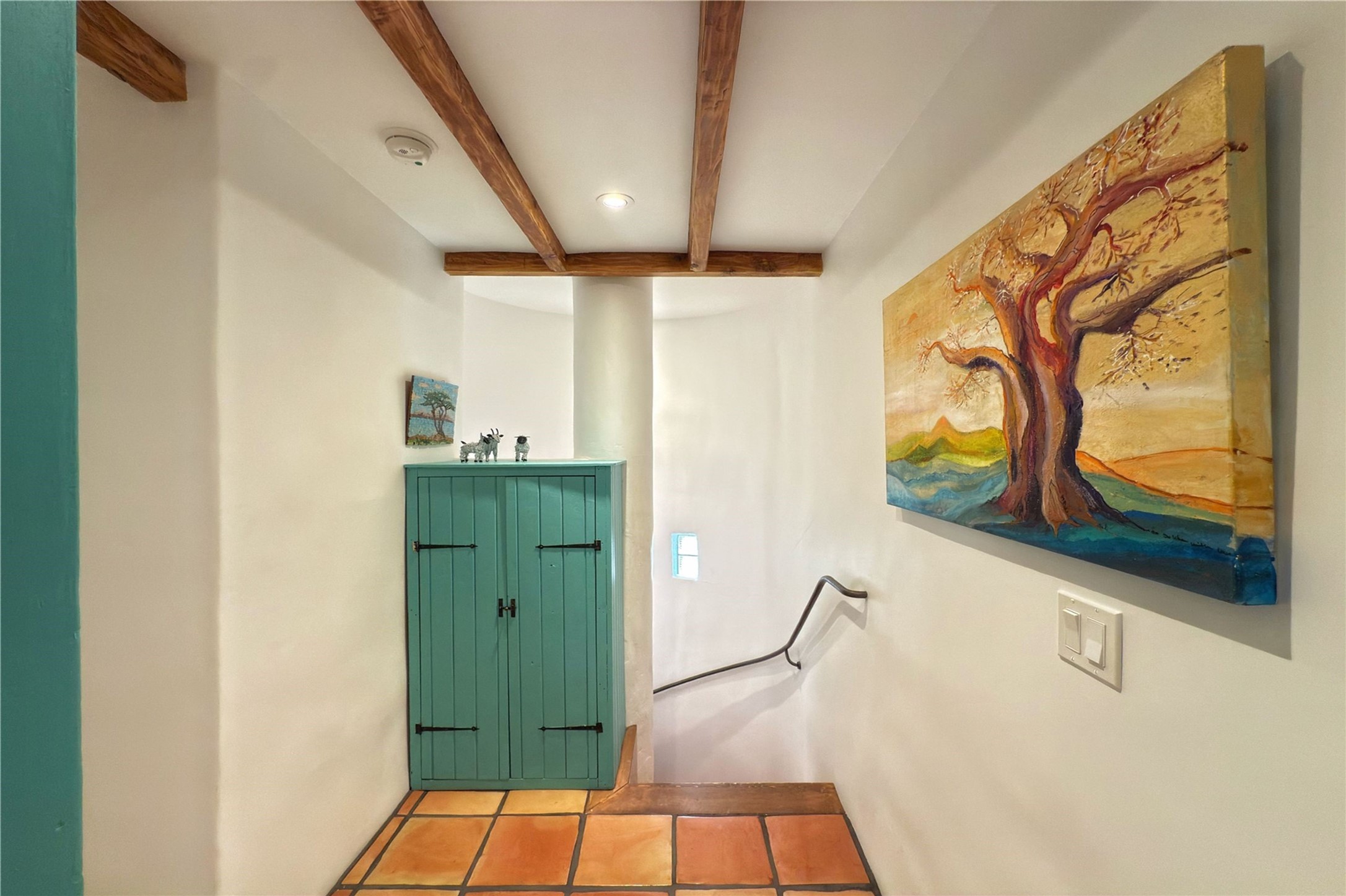 1352 Bishops Lodge Road Santa Fe, NM 87506 - Photo 51 of 66 Dancing Hare stair landing