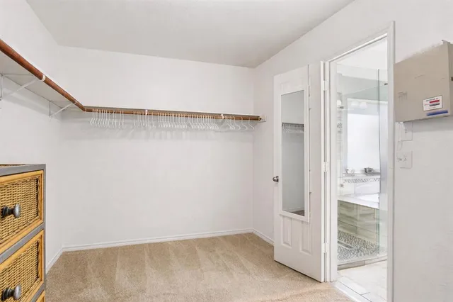 a view of a backyard with a small cabin and a chair