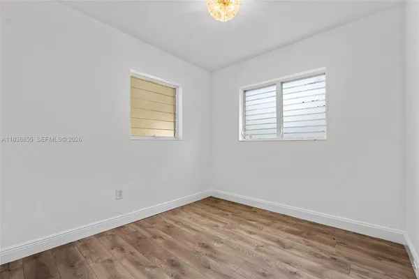 an empty room with a window