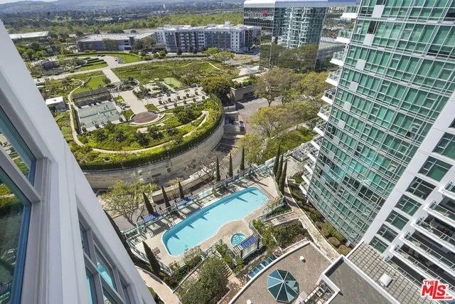 a view of a building with a patio