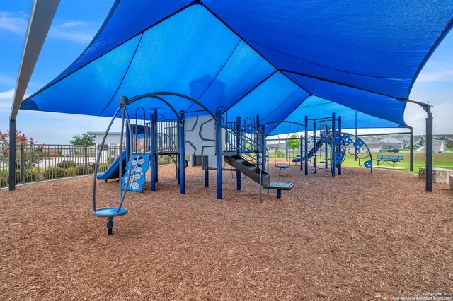a view of park with slide