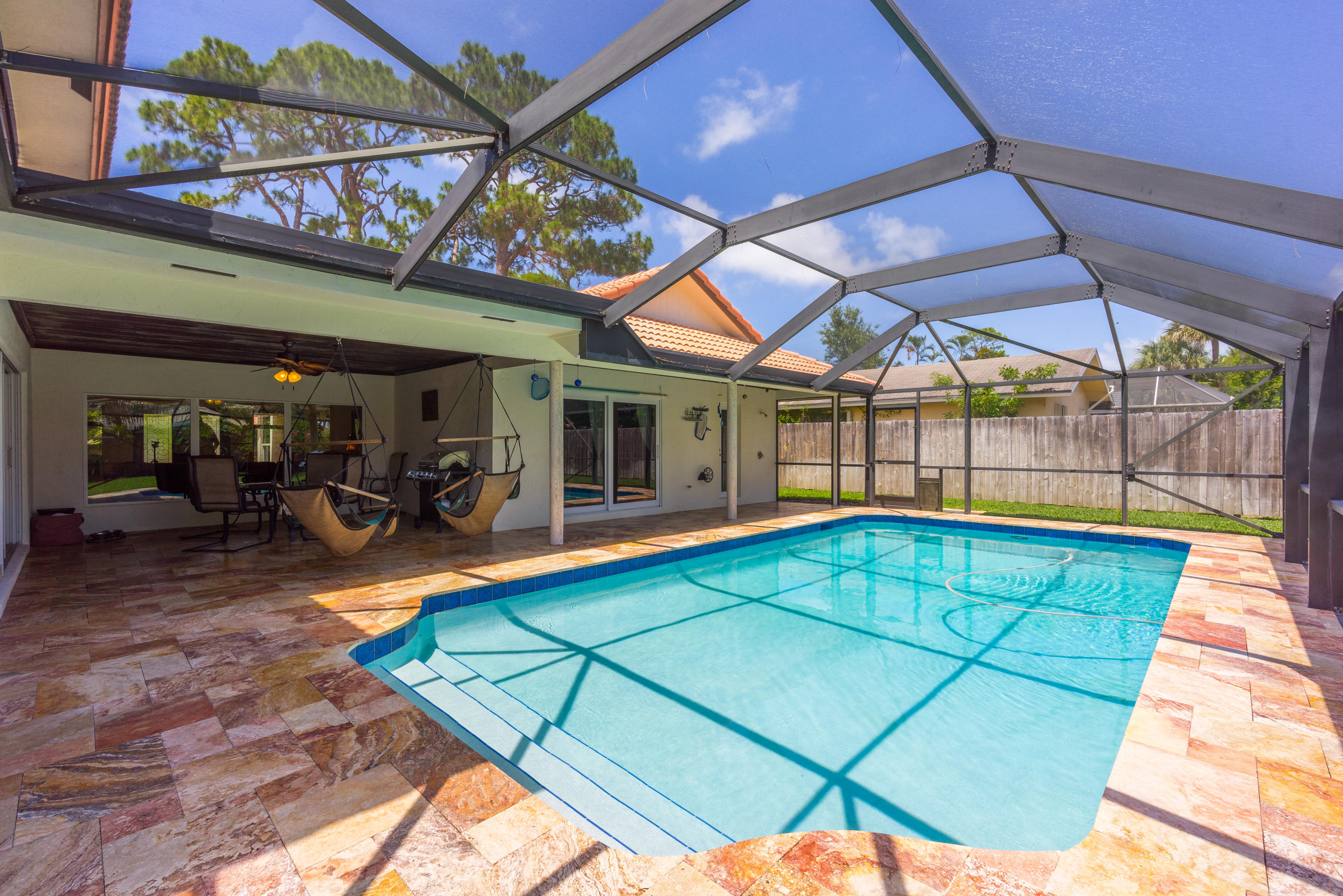 1590 Southwest 14th Drive Boca Raton, FL 33486 - Photo 28 of 48 Lg Travertine Patio/Salt Pool