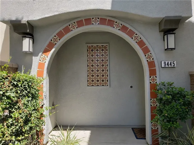 view of a hallway with entryway