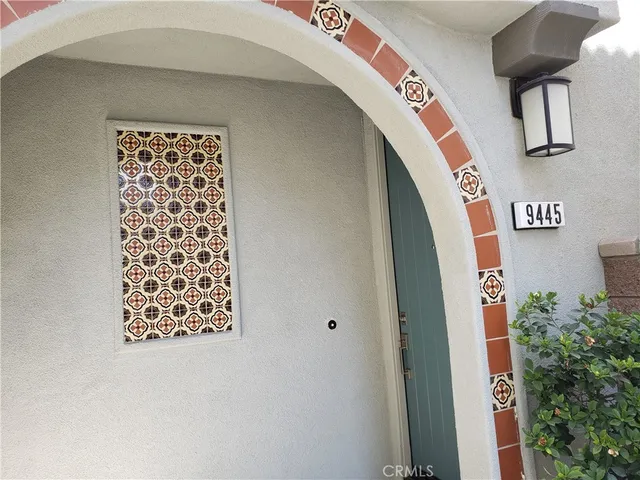 a view of wooden door