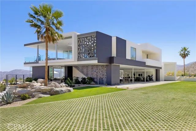 a view of a building with a patio