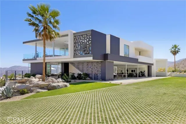 a view of a building with a patio