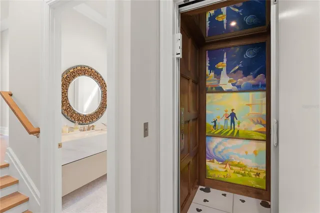 a picture of a wall with a painting on the wall