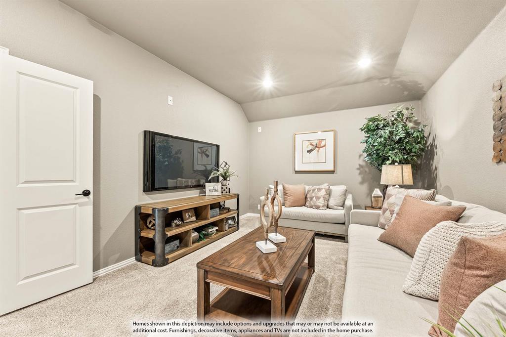 5422 Rutherford Drive Midlothian, TX 76065 - Photo 30 of 36 a living room with furniture and a flat screen tv