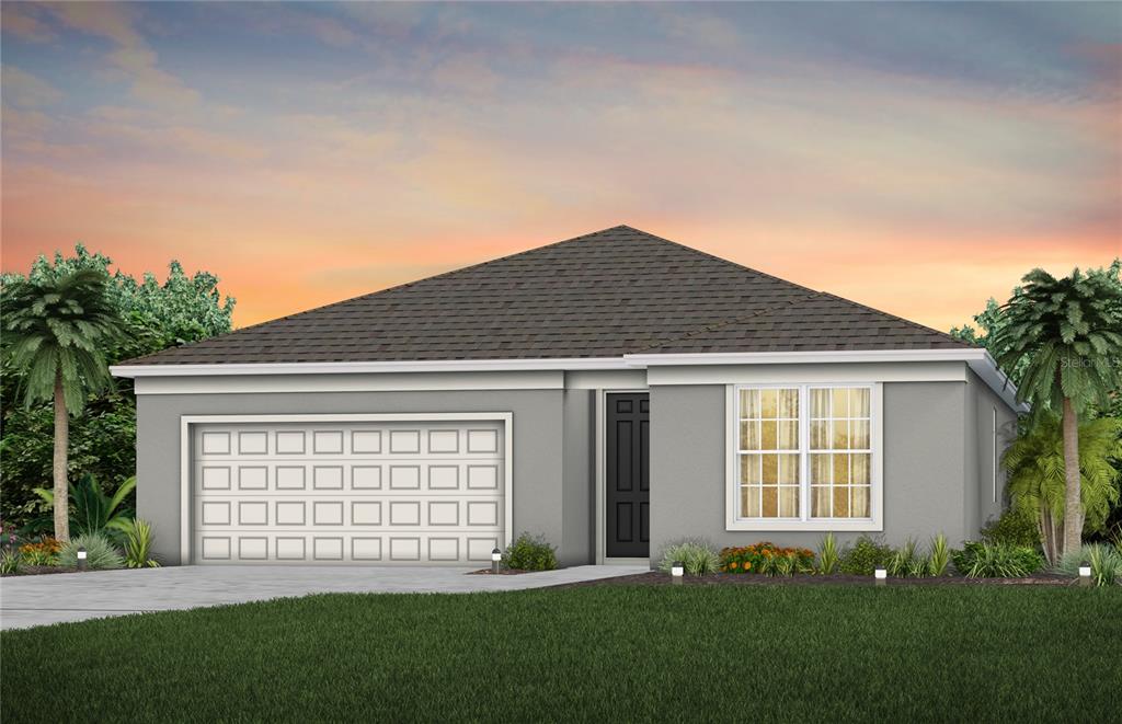 1838 Groveline Road St. Cloud, FL 34771 - Photo 1 of 1 Exterior Design. Artistic rendering for this new construction home. Pictures are for illustrative purposes only. Elevations, colors and options may vary.