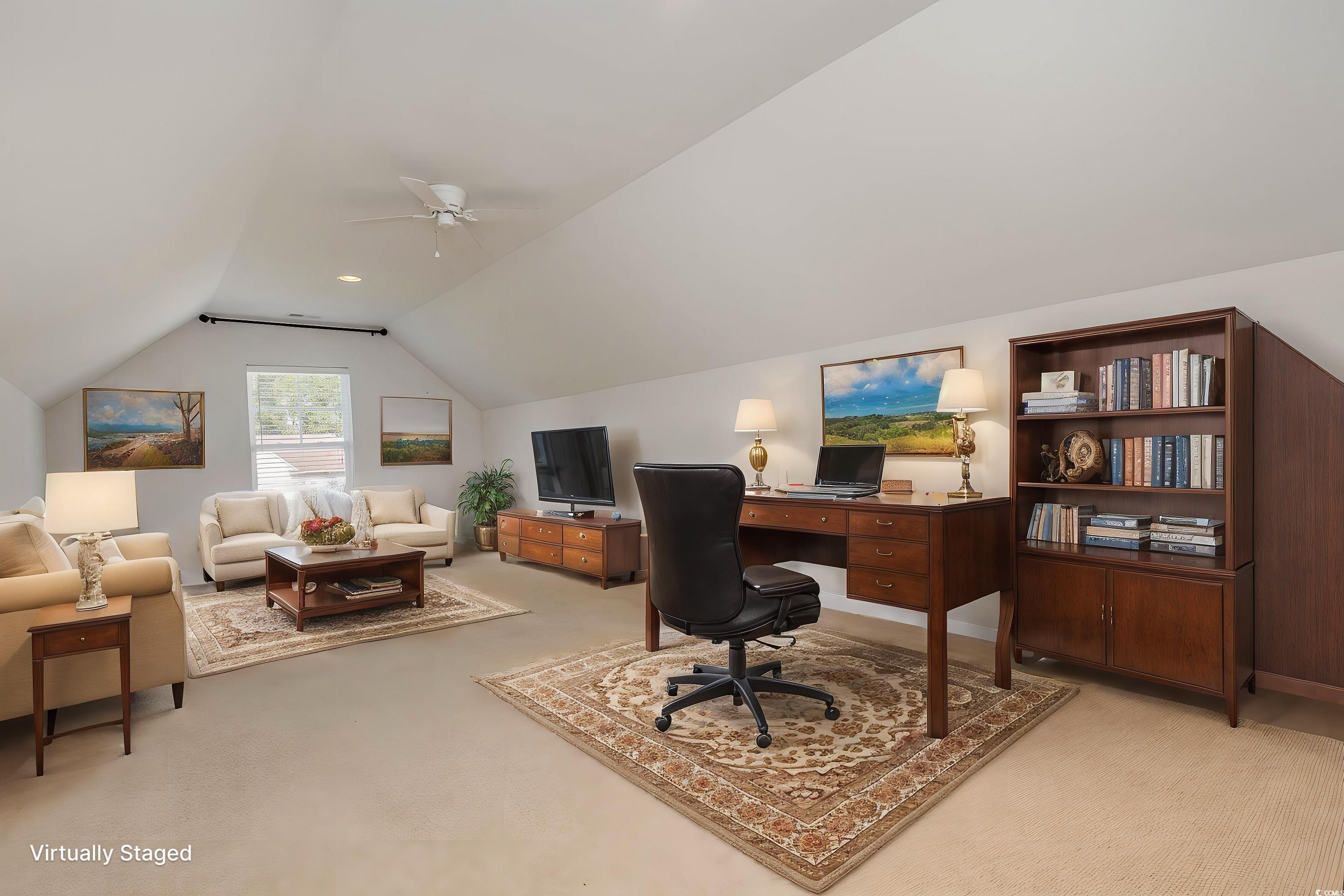 323 Trestle Way Conway, SC 29526 - Photo 11 of 40 Bonus Room, or Office with a ceiling fan, carpet,