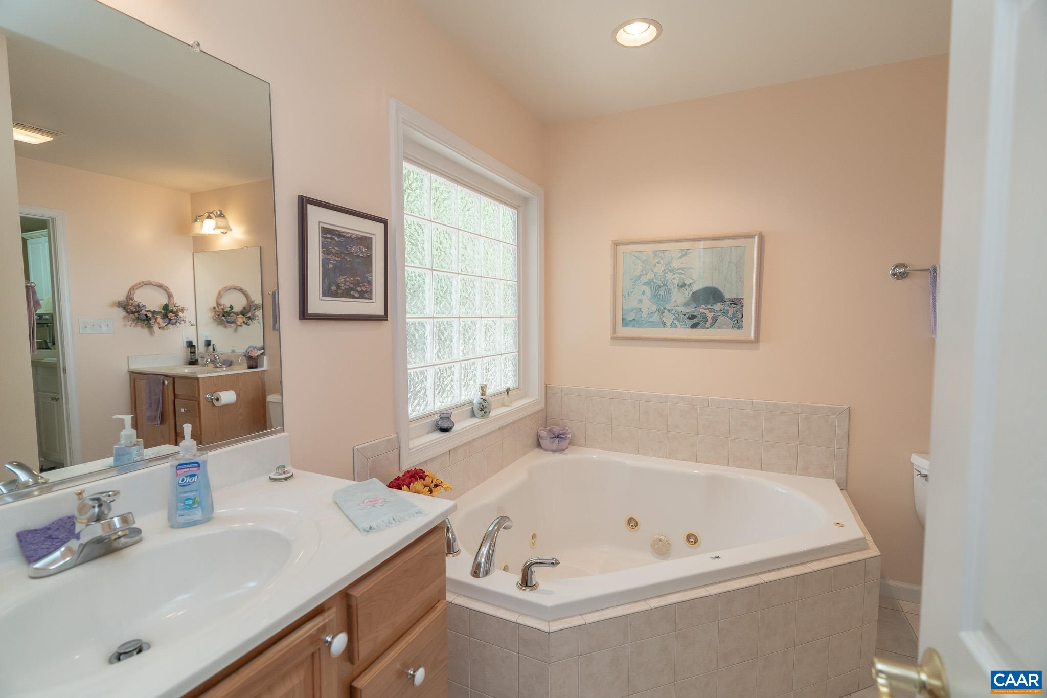 9 Hawks Place Palmyra, VA 22963 - Photo 30 of 63 a bathroom with a tub sink and mirror