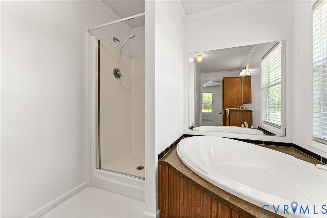 1450 Mt Prospect Road Laneview, VA 22504 - Photo 13 of 25 Photo with view of walk-in shower.