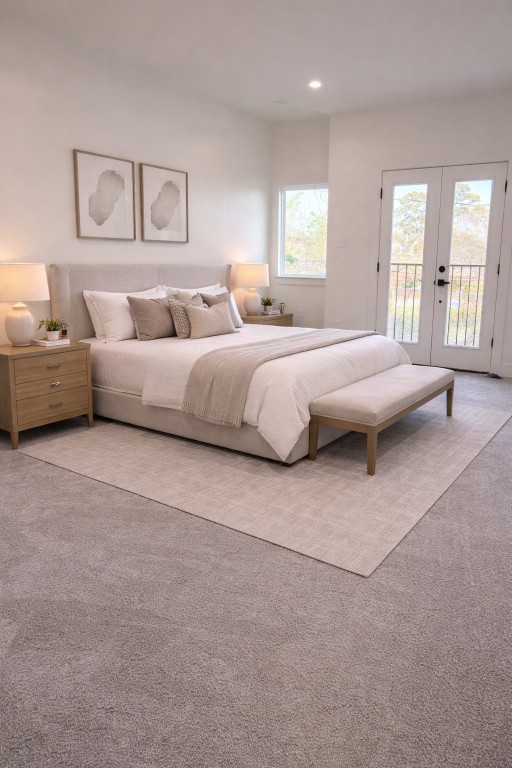 7115 England Street, Unit C Houston, TX 77021 - Photo 4 of 6 a spacious bedroom with a bed and a couch