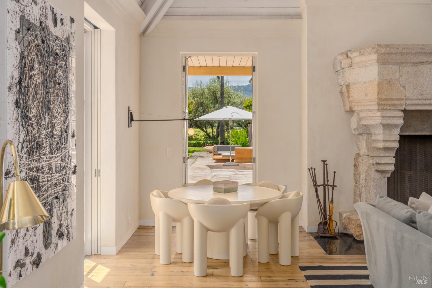 900 Rutherford Road St. Helena, CA 94574 - Photo 12 of 70 a view of a dining room with furniture window and outside view