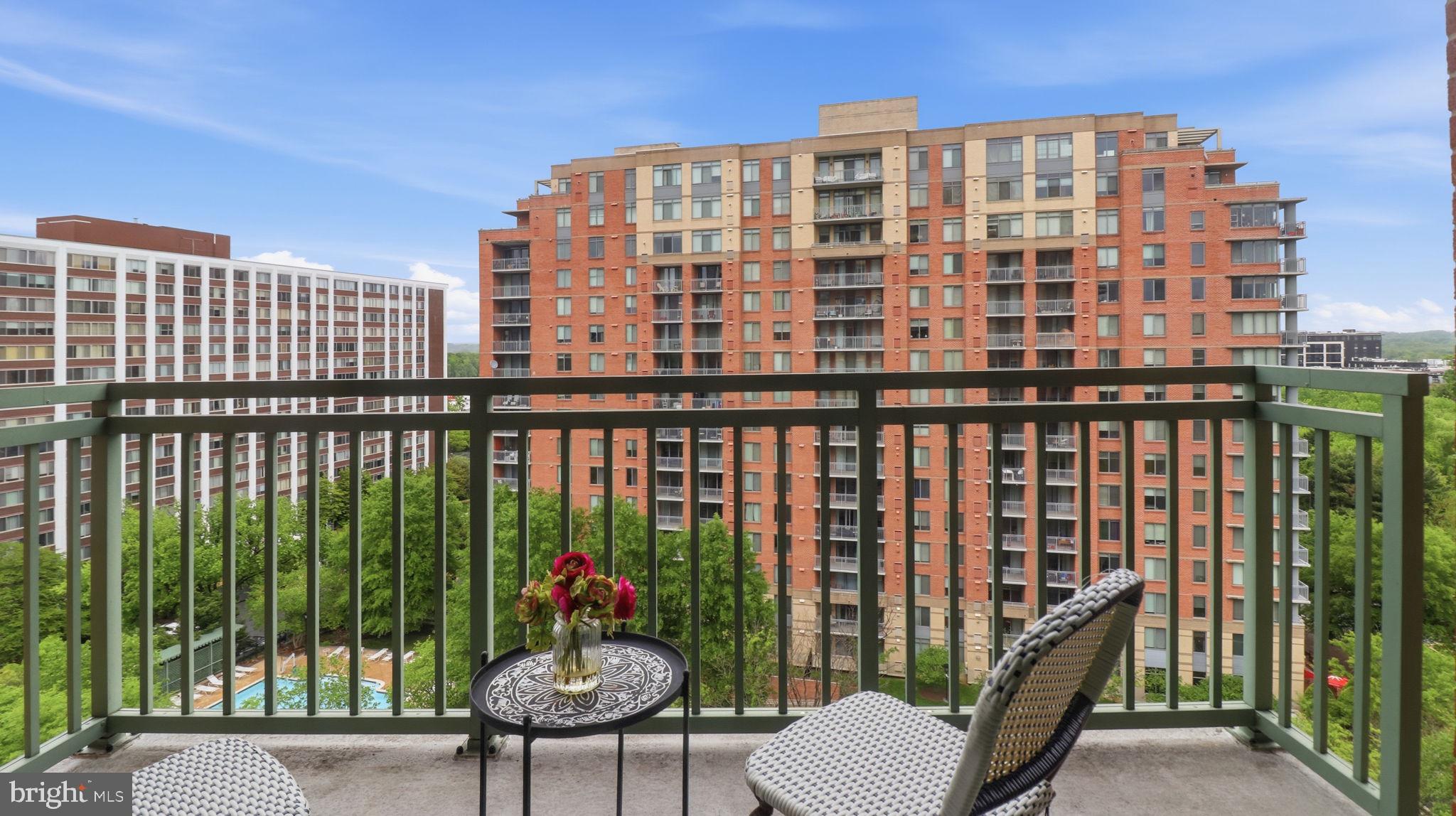 11700 Old Georgetown Road, Unit 1007 North Bethesda, MD 20852 - Photo 10 of 36 Urban balcony with scenic views.