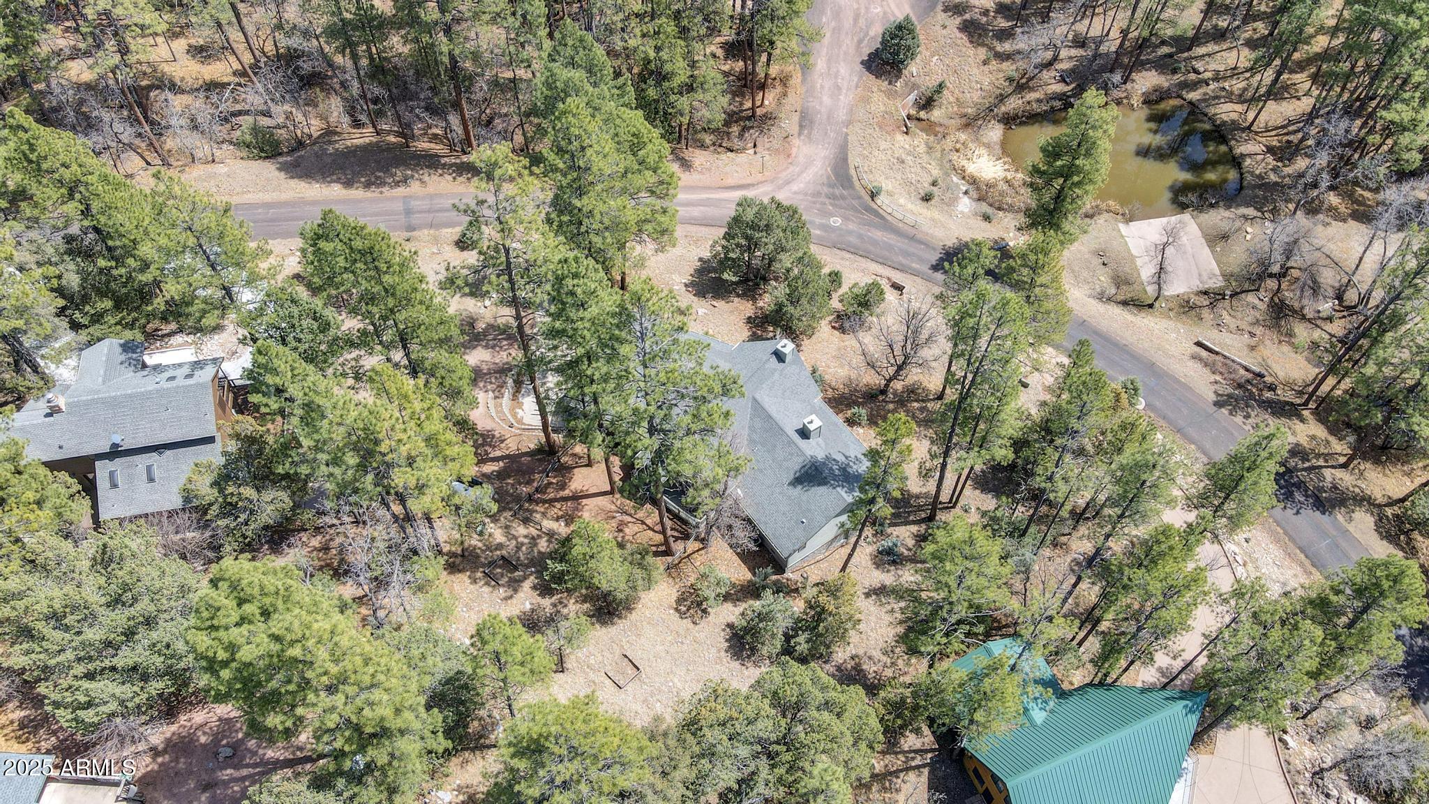 178 Memory Lane Payson, AZ 85541 - Photo 56 of 58 an aerial view of residential house with outdoor space and trees all around
