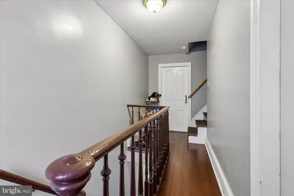 a view of a hallway with entryway