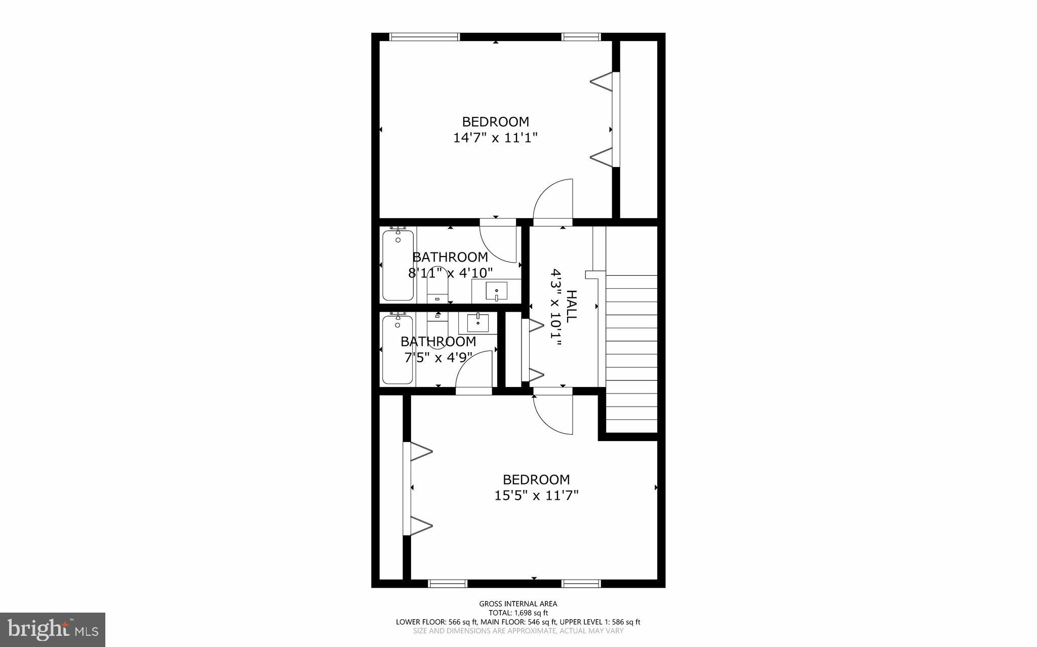 20718 Apollo Terrace Ashburn, VA 20147 - Photo 42 of 44 Upper Level Floor Plan