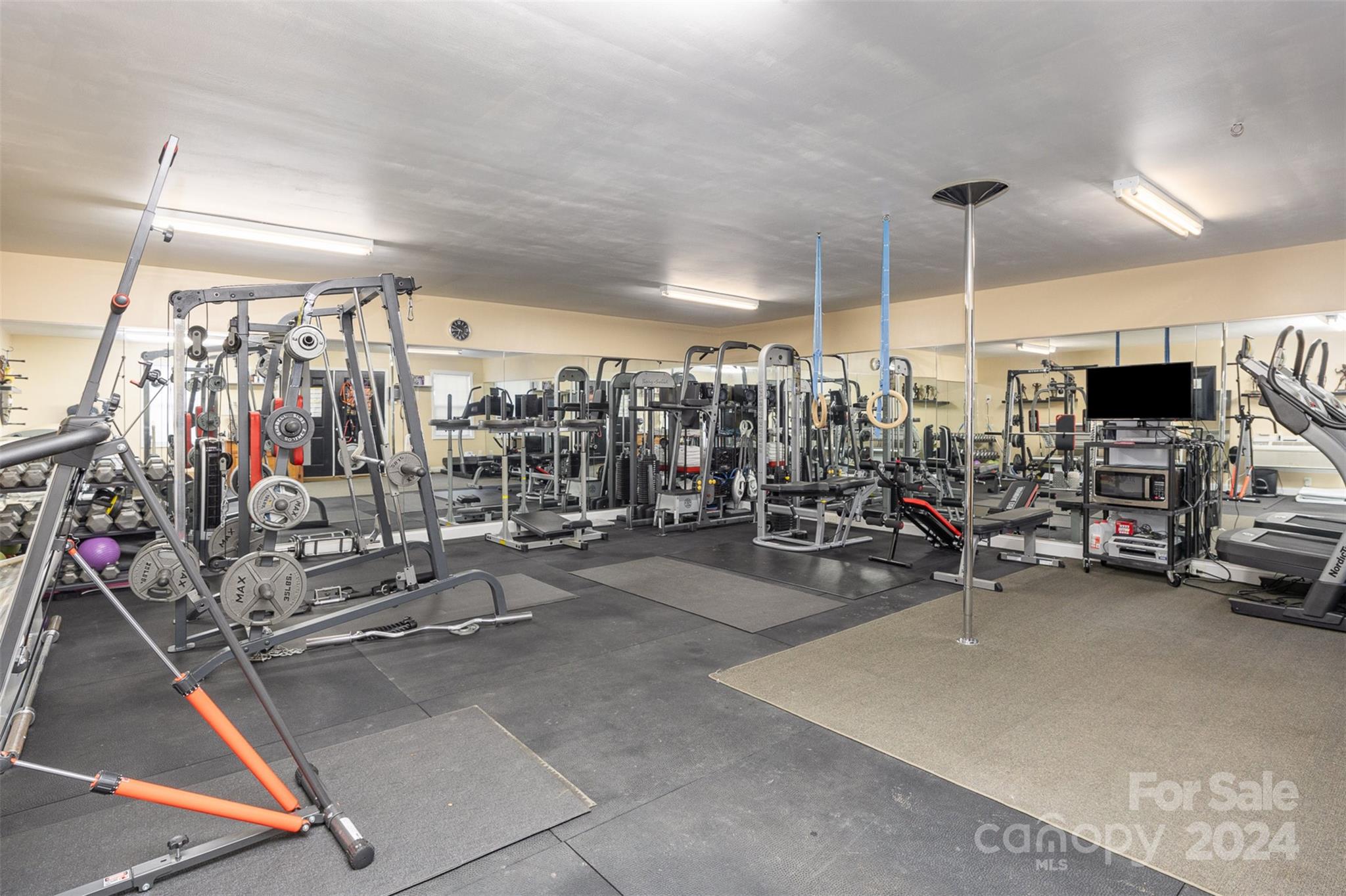 417 Old Tulip Farm Road Salisbury, NC 28147 - Photo 22 of 35 a view of a room with gym equipment
