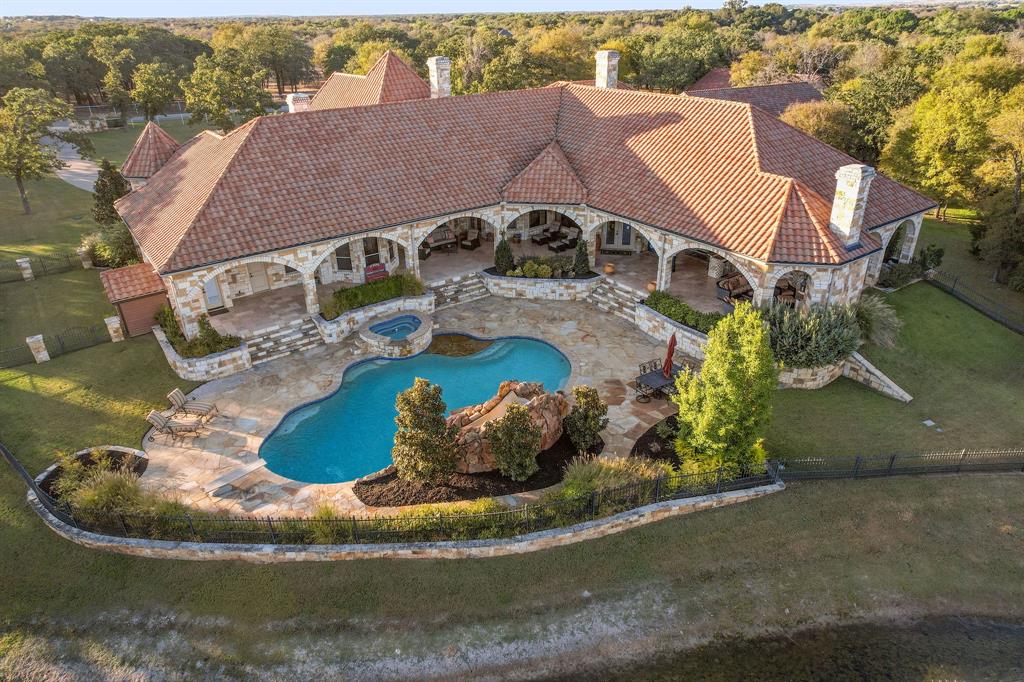 610 River Ranch Road Aledo, TX 76008 - Photo 34 of 40 View from above of property featuring a pool area