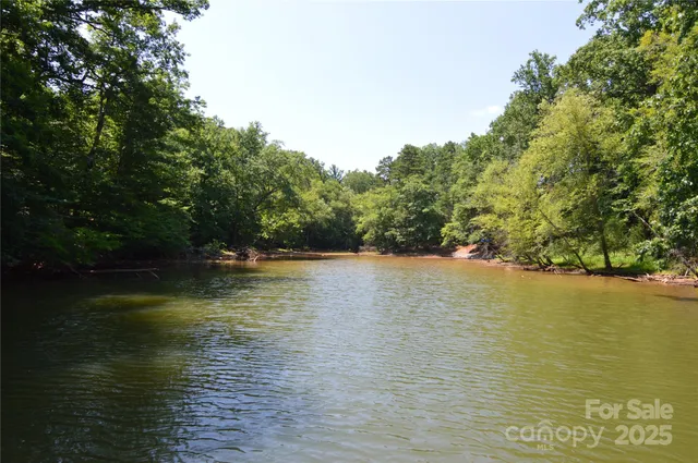 a view of a lake with houses