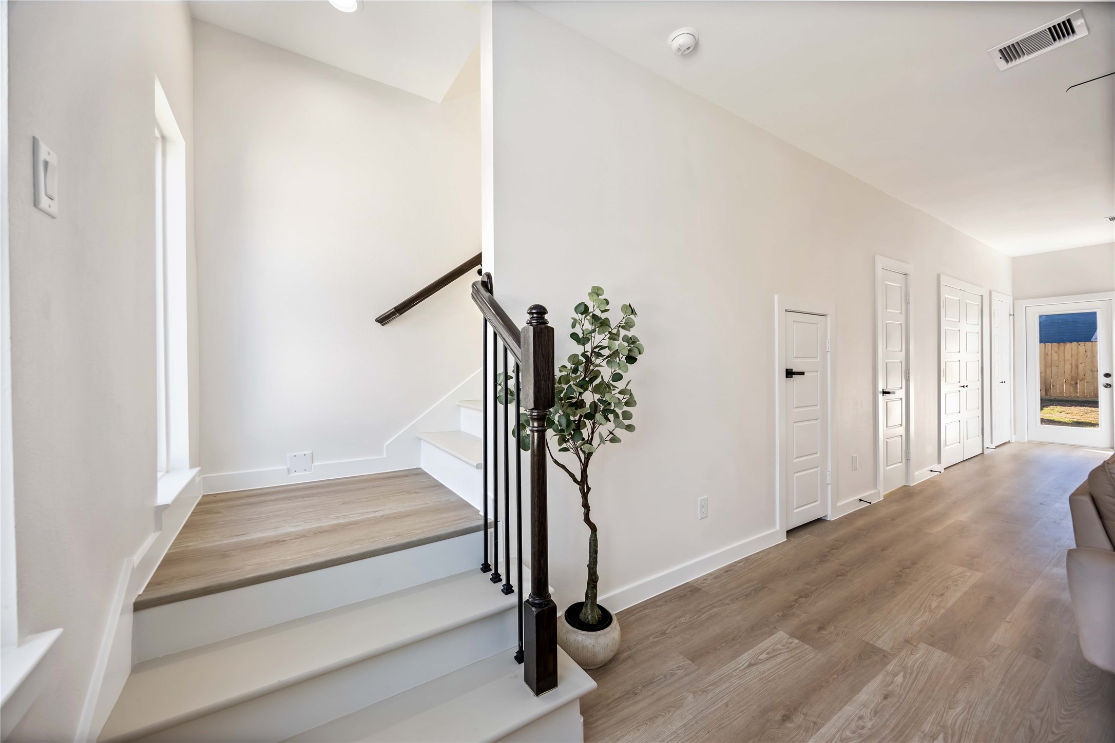5523 Haight Street, Unit B Houston, TX 77028 - Photo 4 of 17 a view of entryway with wooden floor