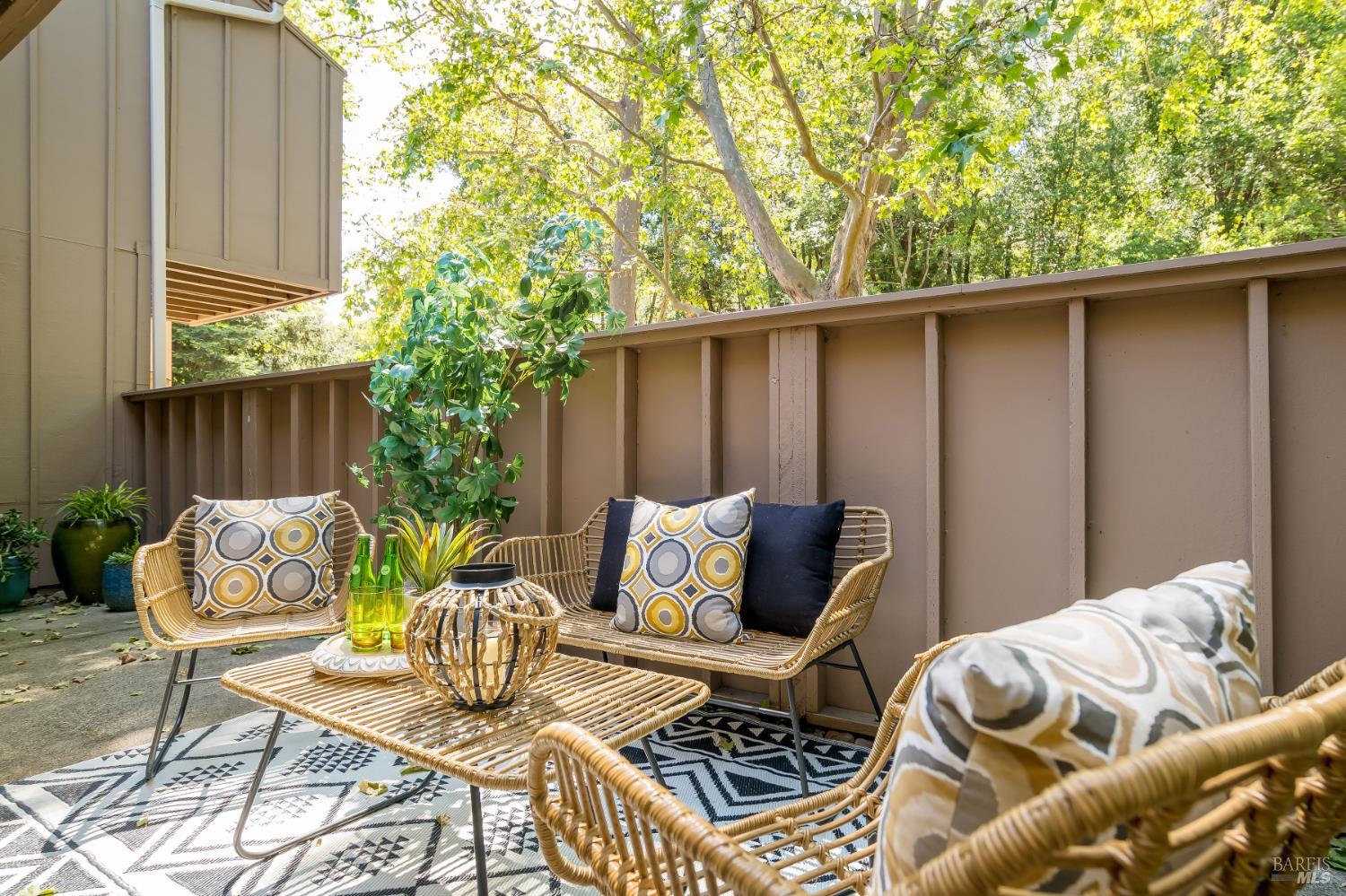 4 California Condor Way Novato, CA 94949 - Photo 14 of 20 a outdoor living room with furniture and a potted plant