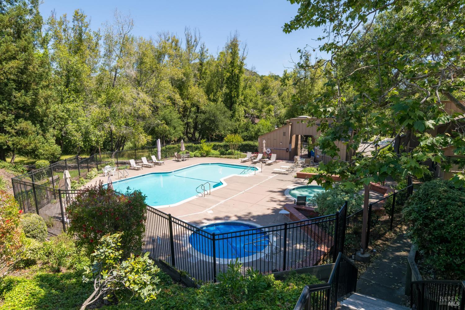 4 California Condor Way Novato, CA 94949 - Photo 18 of 20 a view of a backyard with plants and a patio