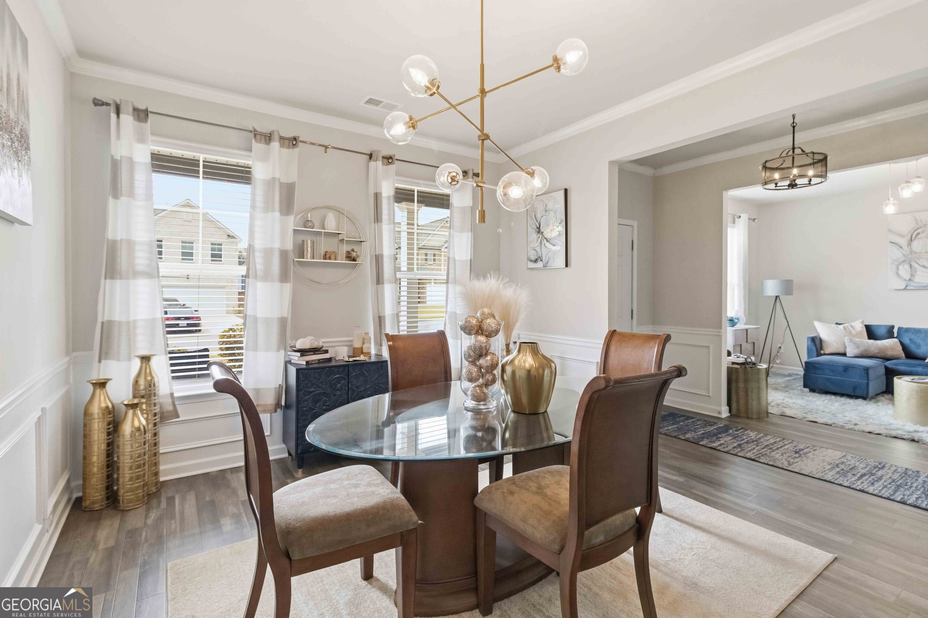386 Paden Way Jonesboro, GA 30238 - Photo 14 of 29 a view of a dining room with furniture window and wooden floor