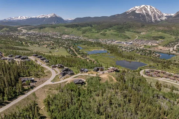 a view of a mountain with a outdoor space