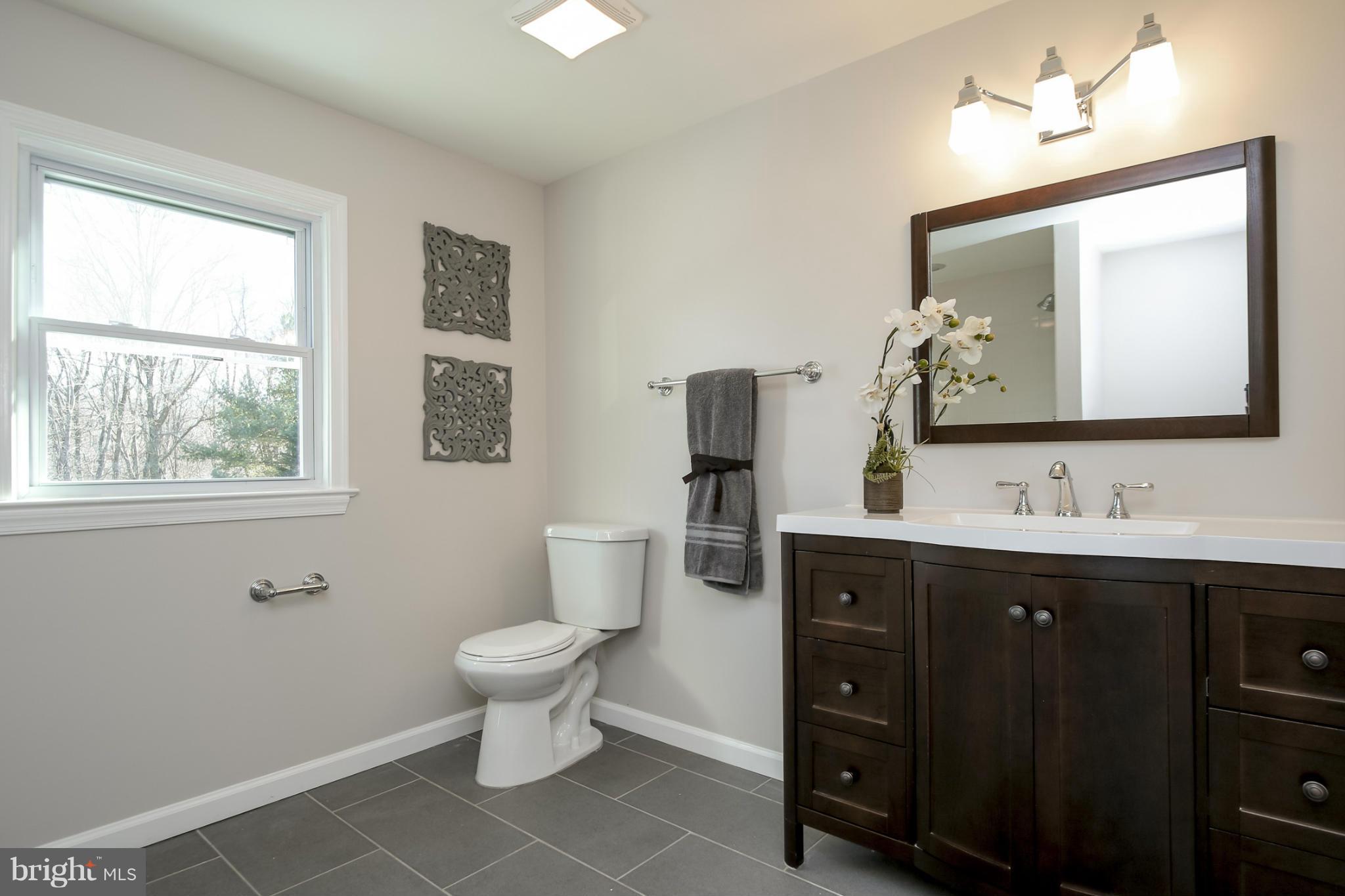 3313 Chapman Road Randallstown, MD 21133 - Photo 19 of 30 a bathroom with a toilet sink and mirror