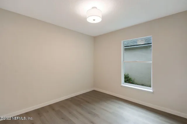 an empty room with a window