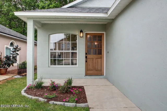 a front view of a house