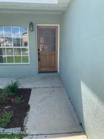 a view of front door