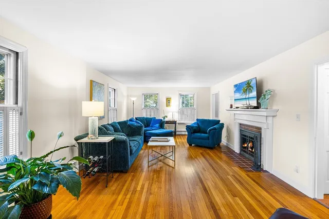 a view of a living room and a porch