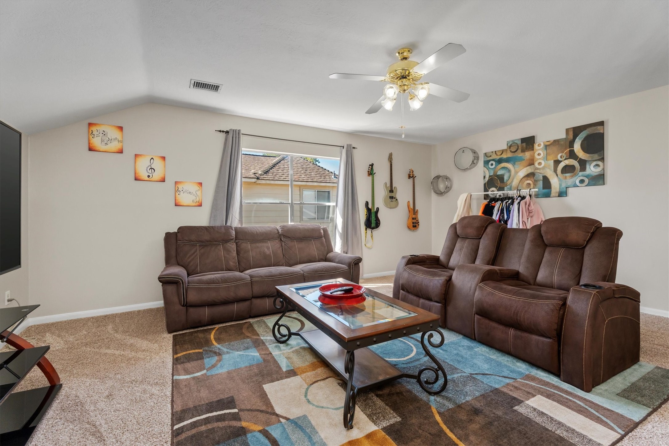 3315 La Seine Lane Spring, TX 77388 - Photo 23 of 30 a living room with furniture a chandelier and a window