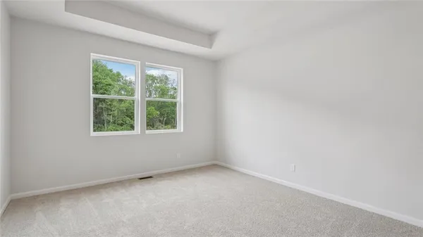an empty room with a window