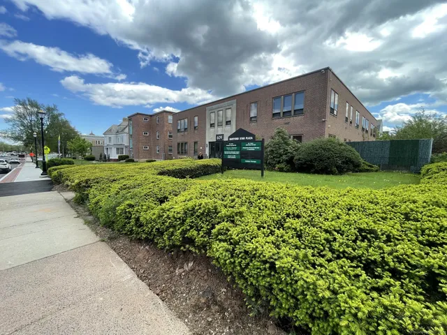 a view of a house with garden and yard