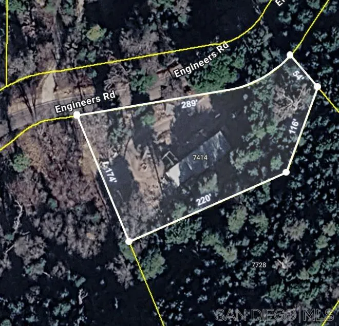 7414 Engineers Road Julian, CA 92036 - Photo 11 of 11 All property boundaries are approximate