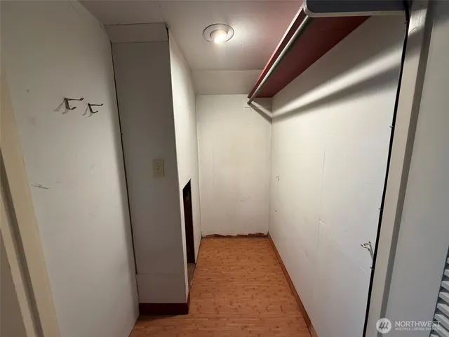 a view of hallway with stairs