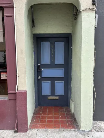 a view of front door